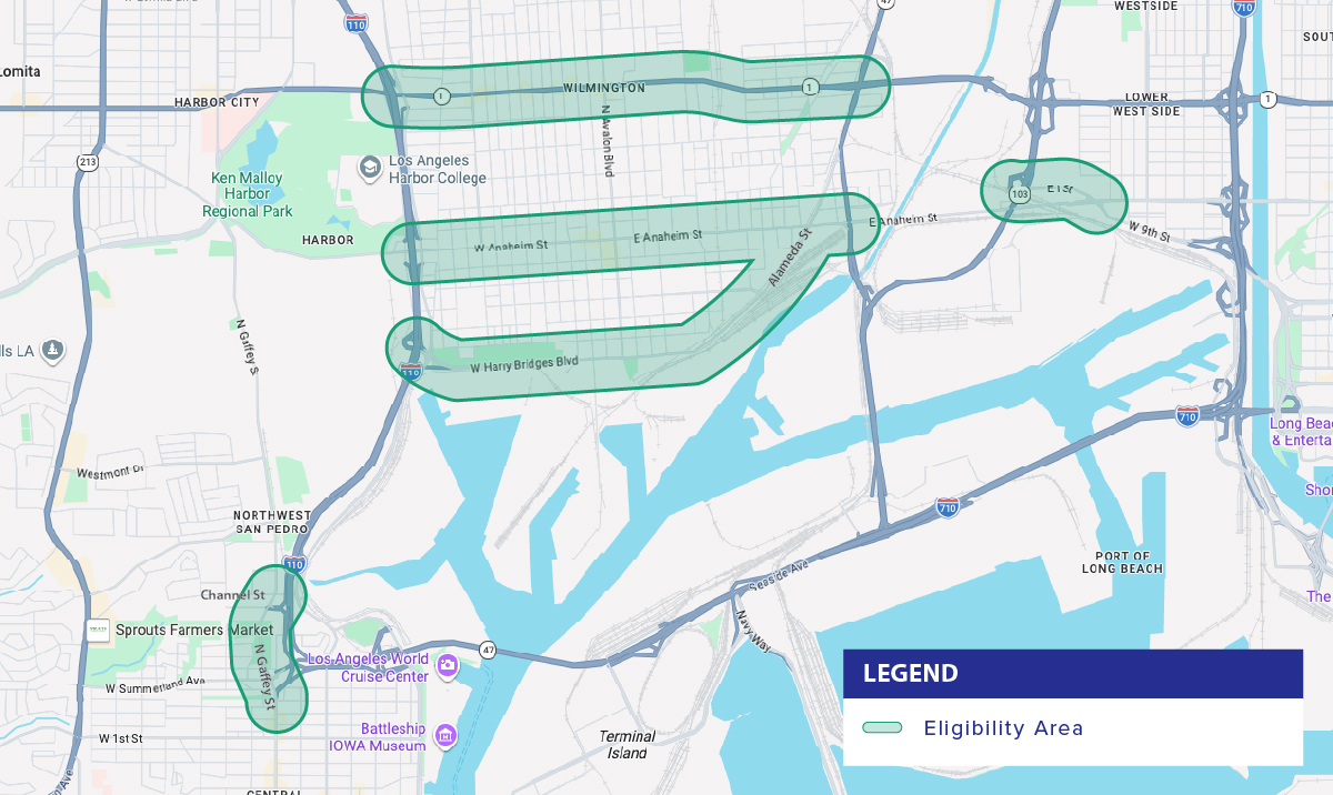 Eligability map show qualifying areas